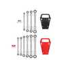 Tekton Flex Ratcheting Box End Wrench Set, 10-Piece (5/16-3/4", 8-19mm) - Holder WRN76321